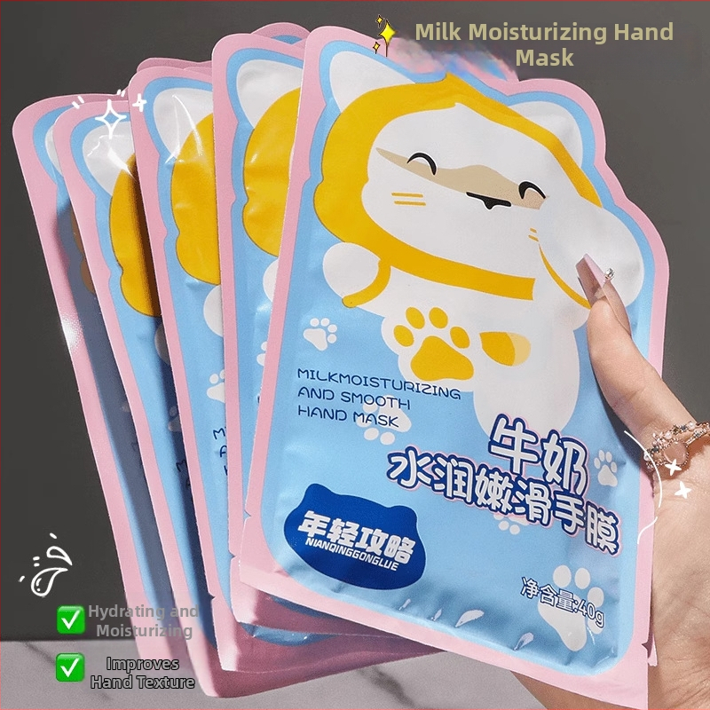 Piens bāzes rokas maska mitrināšanai un gludumam ar hialuronskābi un niacinamīdu • tīrais saturs 0.050 g