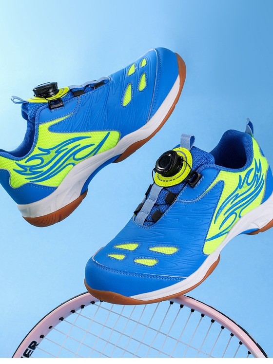 Vaikų badminton bateliai - sagties užsegimas, lengvi, neslidus gumos padas, PU viršus, žemas profilis