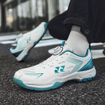 Poros stiliaus Badminton bateliai, kvėpuojantis tinklinis viršus, priekiniai raišteliai, MD vidinė padas, atspari dėvėjimui gumos padas