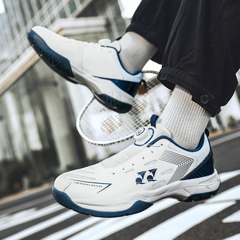 Poros stiliaus Badminton bateliai, kvėpuojantis tinklinis viršus, priekiniai raišteliai, MD vidinė padas, atspari dėvėjimui gumos padas