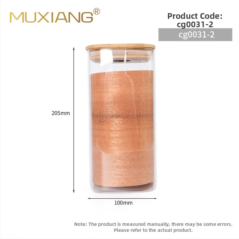 MUXIANG хумидор за пури със хигромер — херметичен съд от неръждаема стомана, комплект 100 броя, включва чипове от испански кедър