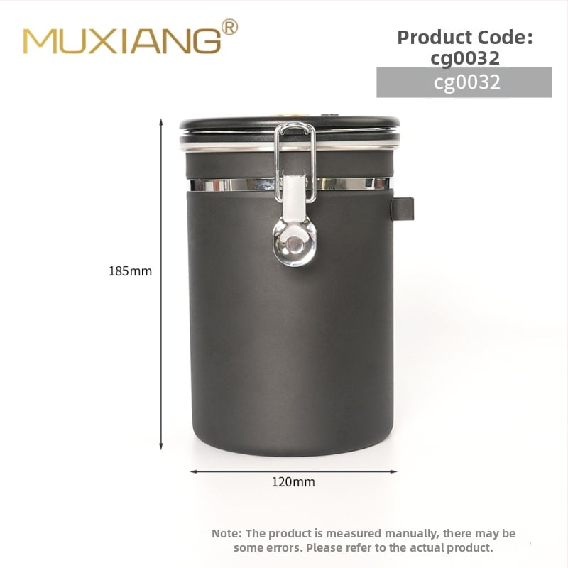 MUXIANG хумидор за пури със хигромер — херметичен съд от неръждаема стомана, комплект 100 броя, включва чипове от испански кедър