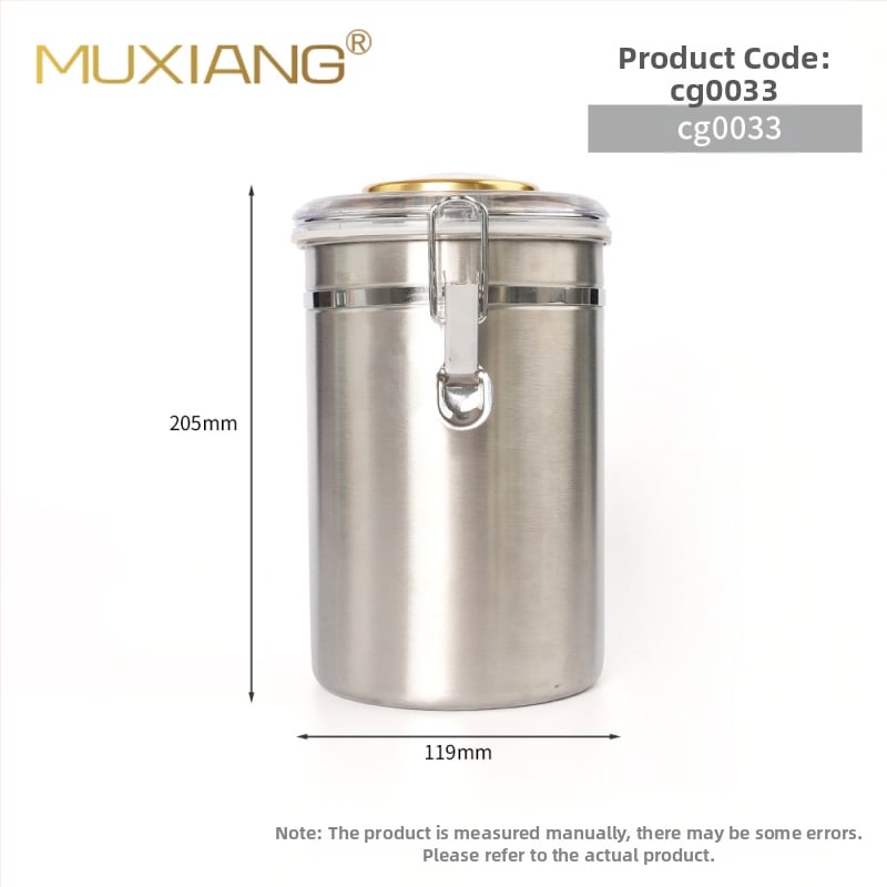 MUXIANG хумидор за пури със хигромер — херметичен съд от неръждаема стомана, комплект 100 броя, включва чипове от испански кедър