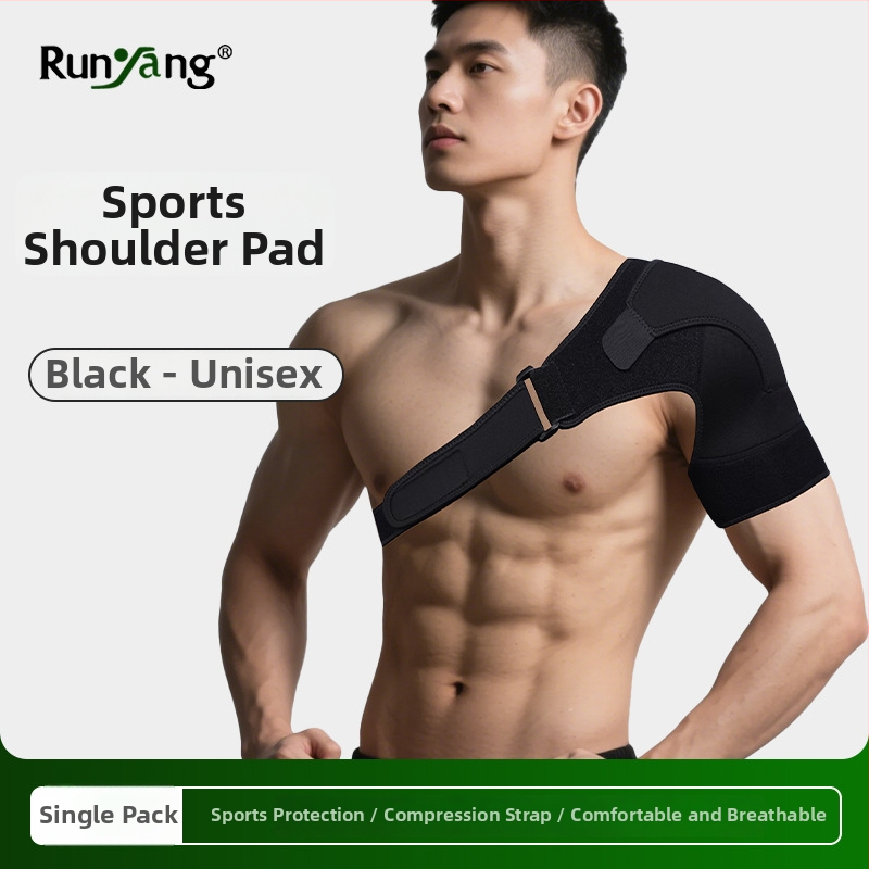 Ρυθμιζόμενη ελαστική ζώνη ώμου — μονοκόμματος προστατευτικός ώμου για ενήλικες, μπάσκετ και μπάντμιντον