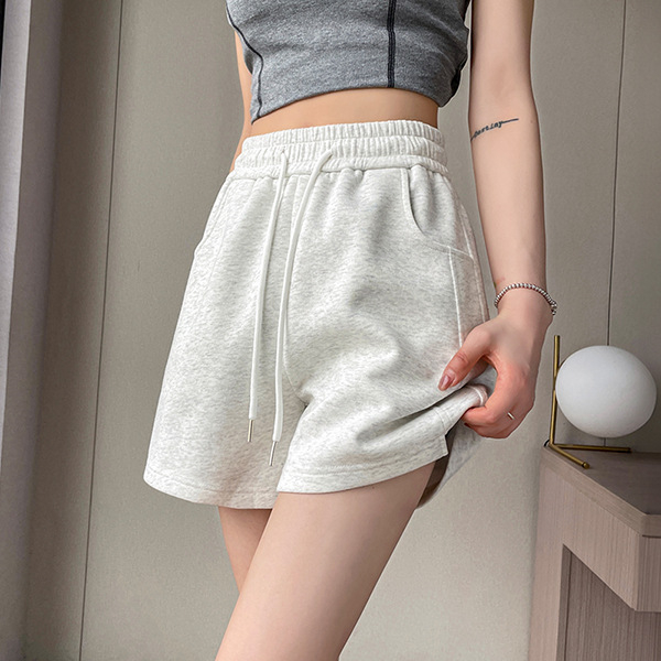 Γυναικείοι βαμβακεροί φαρδιοί παντελόνες με ψηλή μέση, μήκος τριών τεταρτών, ελαφρύ για το καλοκαίρι