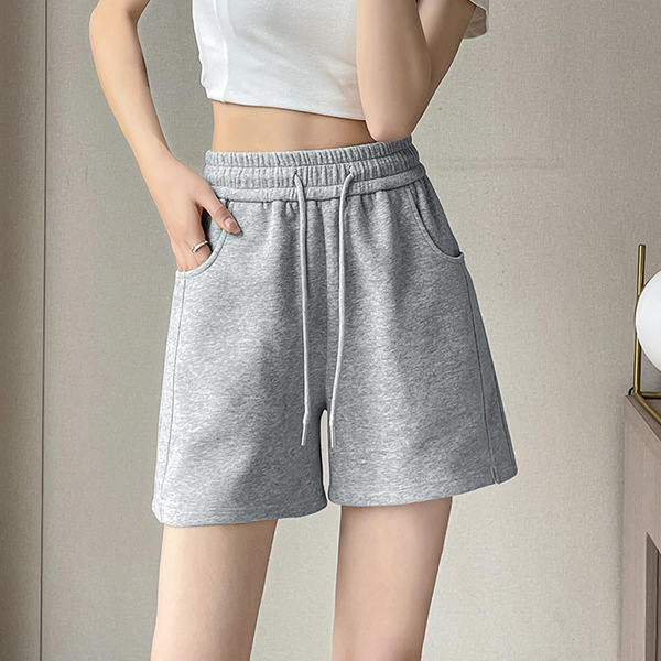 Γυναικείοι βαμβακεροί φαρδιοί παντελόνες με ψηλή μέση, μήκος τριών τεταρτών, ελαφρύ για το καλοκαίρι