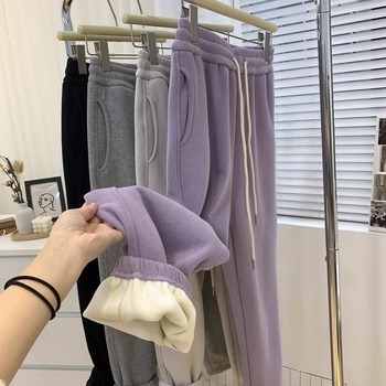 Γυναικείες καθημερινές παντελόνες, φαρδιά γραμμή, μακριές, 95% βαμβάκι, αστικό στυλ