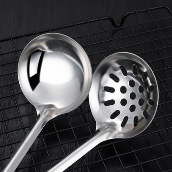 Κουτάλι για hot pot – μακριά λαβή, ανοξείδωτο ατσάλι, με σκούμερ για σερβίρισμα, μοντέρνο απλό στυλ