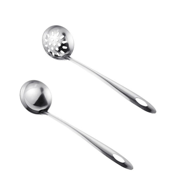 Κουτάλι για hot pot – μακριά λαβή, ανοξείδωτο ατσάλι, με σκούμερ για σερβίρισμα, μοντέρνο απλό στυλ