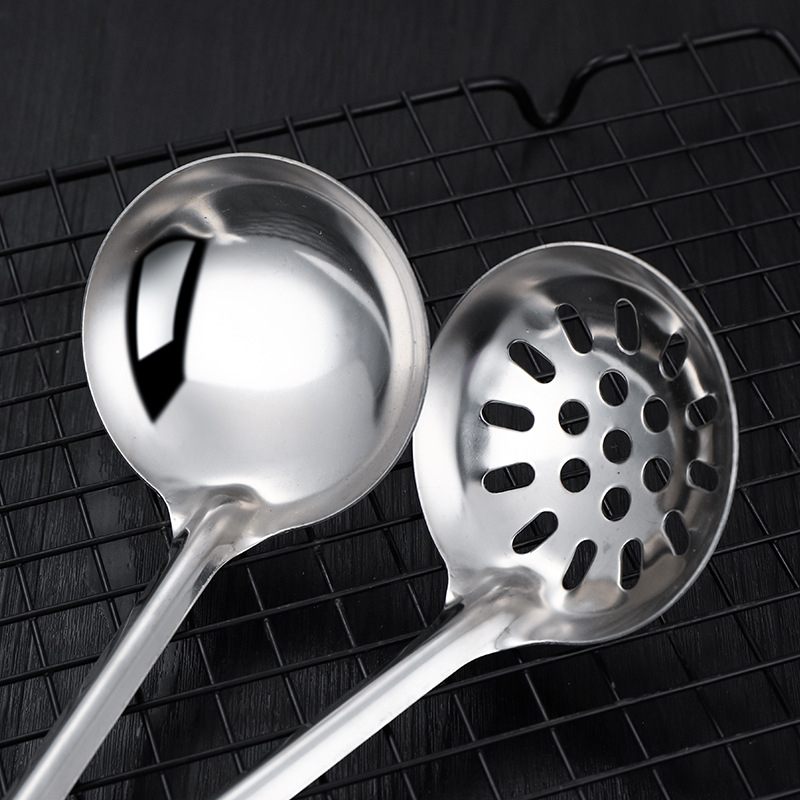 Κουτάλι για hot pot – μακριά λαβή, ανοξείδωτο ατσάλι, με σκούμερ για σερβίρισμα, μοντέρνο απλό στυλ