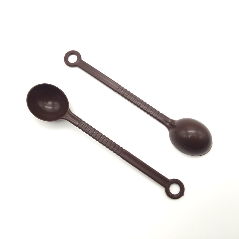 Κουτάλι για τσάι με γάλα – Πλαστικό, κατάλληλο για ενήλικες, χωρίς λογότυπο, Απλό στυλ