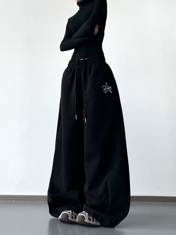 Naiste denim laiad püksid | kõrge vöökoht, pikad, talv 2025