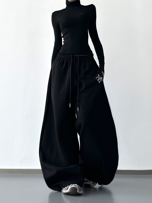 Naiste denim laiad püksid | kõrge vöökoht, pikad, talv 2025