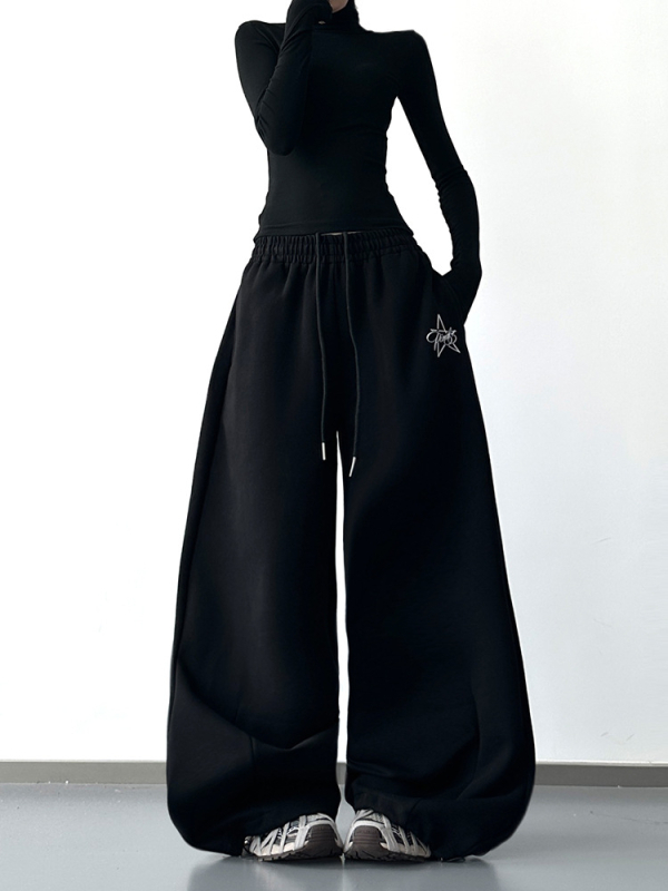 Naiste denim laiad püksid | kõrge vöökoht, pikad, talv 2025