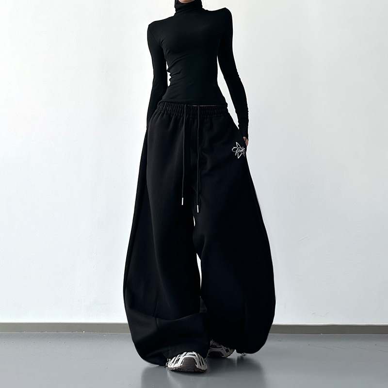 Naiste denim laiad püksid | kõrge vöökoht, pikad, talv 2025