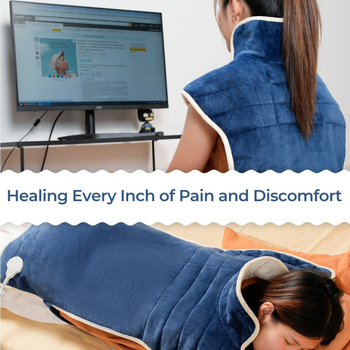 Naiye gravitacijos patobulintas pečių ir kaklo šildymo kilimėlis su išmaniu temperatūros valdymu, 100V, 30–70°C