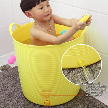 Izoliuotos plastikinės vonios kibiras kūdikiams ir vaikams – dviejų sluoksnių dizainas