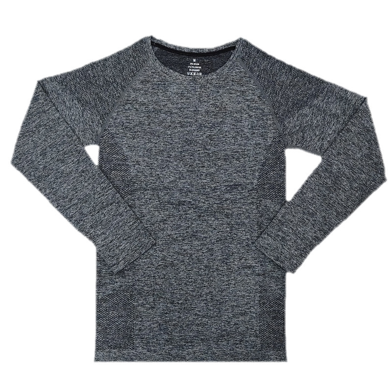 Muška seamless Jacquard fitness majica – brzo sušenje, okrugli ovratnik, lagana, sastav 57% najlon / 37% poliester / 6% spandeks