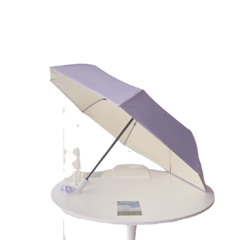 Automatinis sulankstomas moterų saulės skėtis su 8 šereliais, 190T audinys, plieninis kotas, guminė rankena, UPF50+ UV apsauga, vėjo ir lietaus atsparus