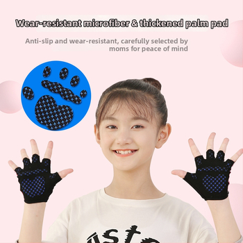 Vaikų delno apsauginės pirštinės dviračių sportui ir tinkliniam volejbolui – poliesterio pluoštas, delno apsauga