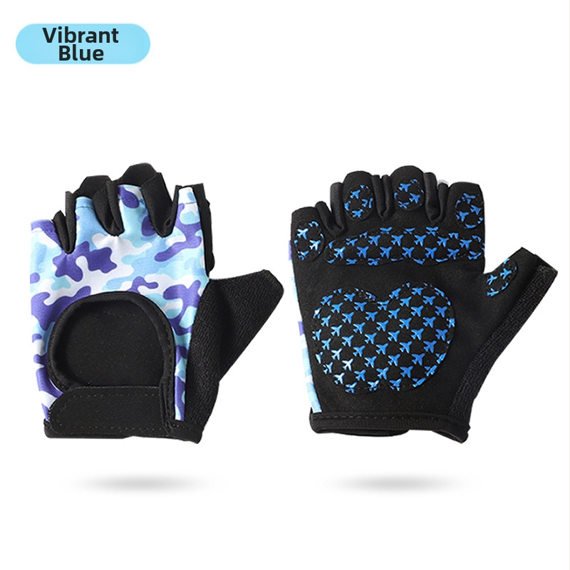 Vaikų delno apsauginės pirštinės dviračių sportui ir tinkliniam volejbolui – poliesterio pluoštas, delno apsauga