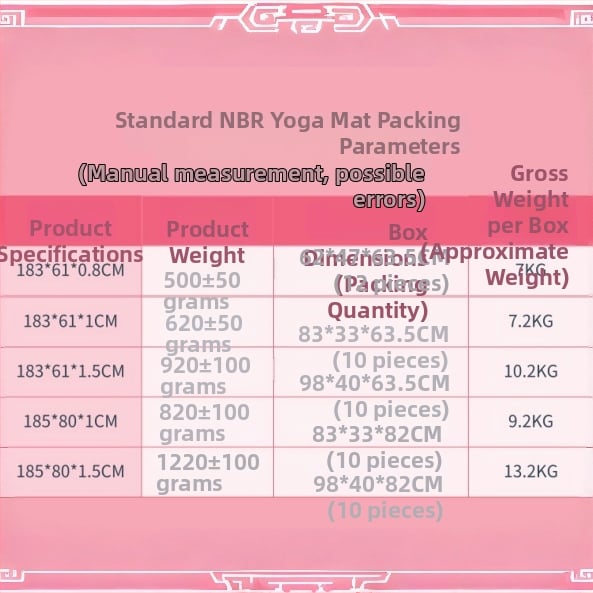 Joga podloga od NBR-a, debljina 8 mm, težina 650 g, prugasti uzorak, mogućnost privatnog označavanja