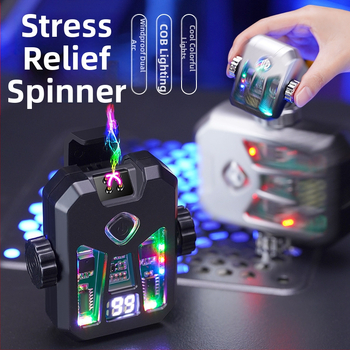 Honglin Mecha stila divloka uzlādes aizdedzinātājs ar LED lampu - metāls, butāns - dāvana draugam