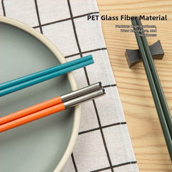 Protisklizové domáce čínske paličky na jedlo, nordický štýl, materiál PET sklenené vlákno, logo tlačené, personalizácia k dispozícii, leštenie vodou