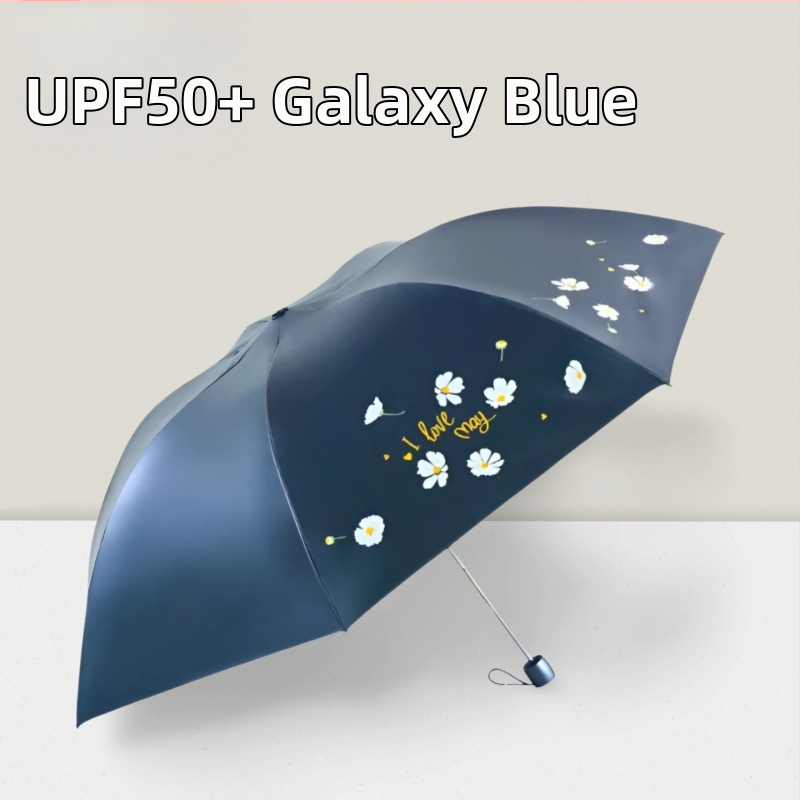 Rašiklio formos saulės skėtis, 7 plieno rėmas, rankinis atidarymas/uždarymas, 190T poliesterio audinys, UV apsauga UPF>50