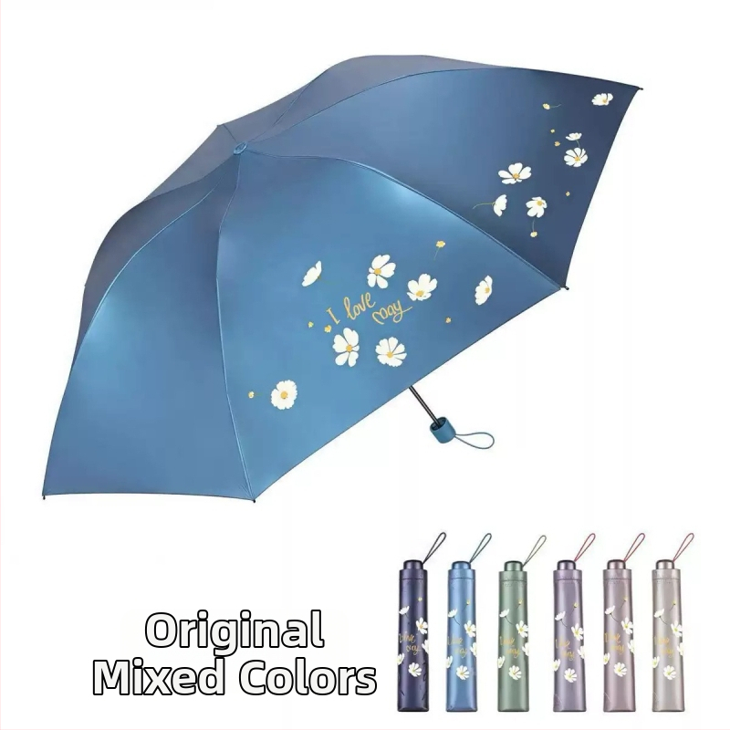 Rašiklio formos saulės skėtis, 7 plieno rėmas, rankinis atidarymas/uždarymas, 190T poliesterio audinys, UV apsauga UPF>50