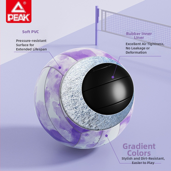 Peak PVC minkštas tinklinis kamuolys Nr. 5, YQF5206, mašininis siuvimas