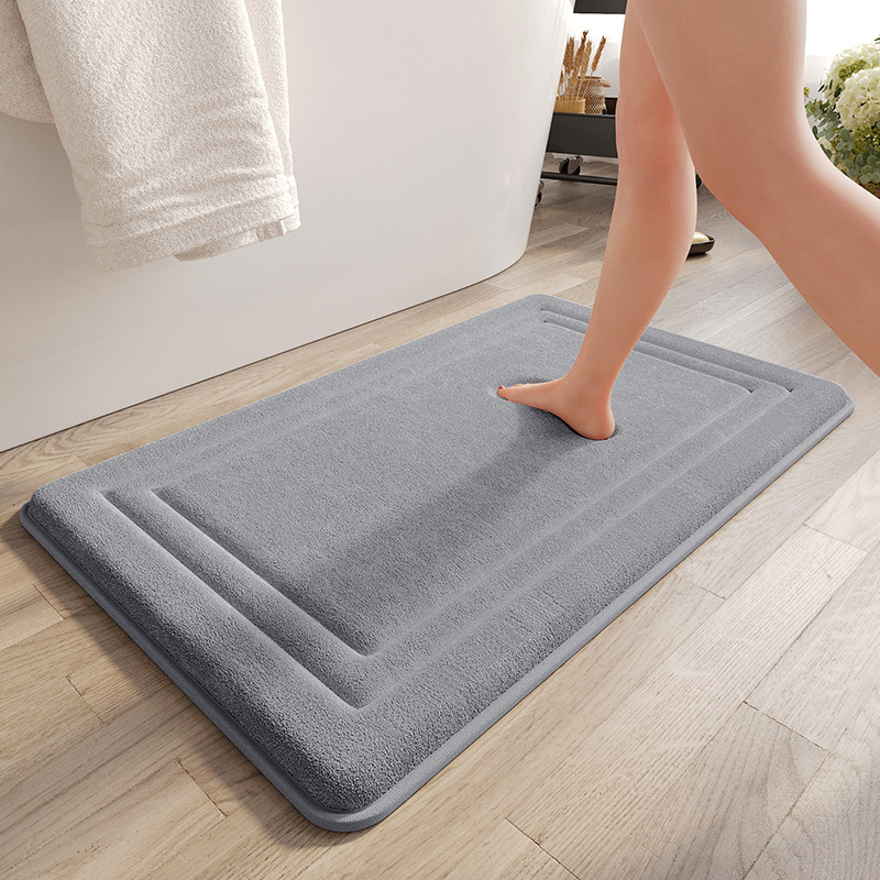 Constant Love poliester kupaonska prostirka – kvadratnog oblika, protuklizna, upija vodu, brzo suši, debeli, moderni minimalistički stil