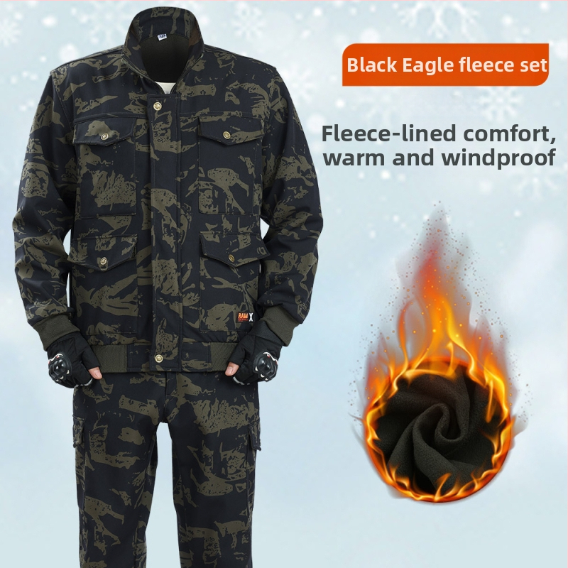 Kamufliažinė apranga rudenui ir žiemai - 100% medvilnė, atspari dėvėjimuisi, atspari vėjui, universalus