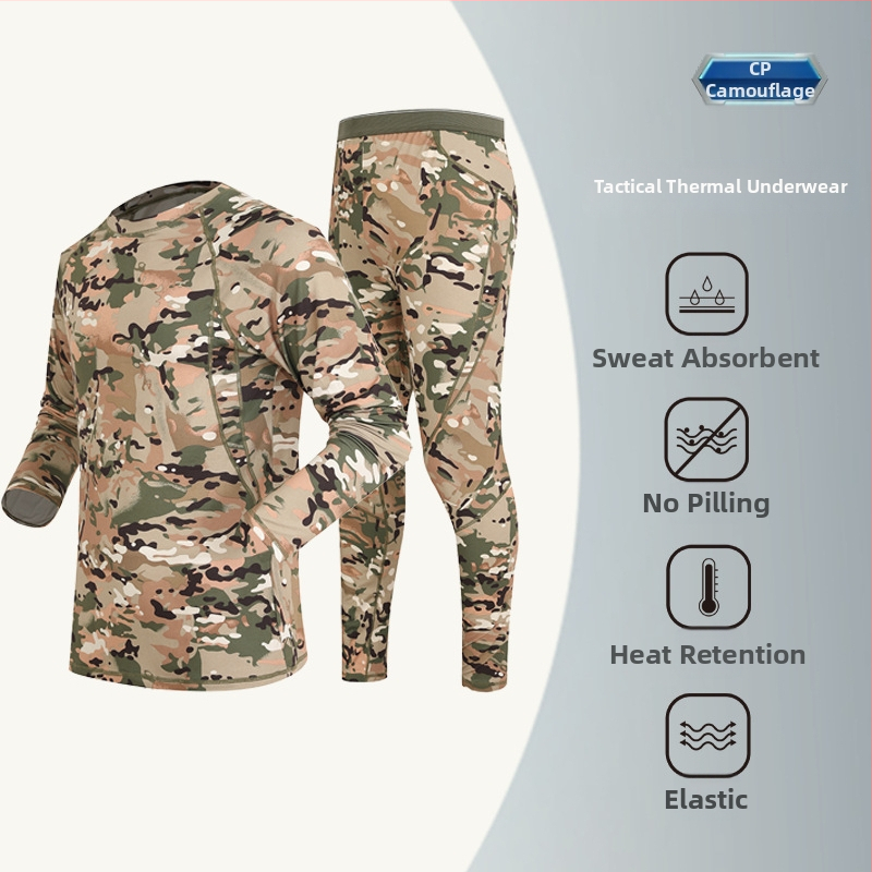 Taktiškas fliso termo apatinių komplektas – cheminiai pluoštai, Rusijos kamufliažo raštas, kvėpuojantis, šiltas, drėgmės šalinimas