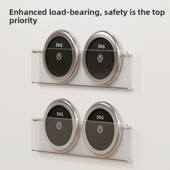 Sieninė knygų lentyna iš skaidraus akrilo, be gręžimo, reguliuojamos lentynos