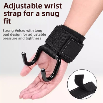 Treniravimo komplektas traukai: riešo apsauga su laikikliu ir pirštinės su kilpa – vienas kilpa, poliesterio pluoštas