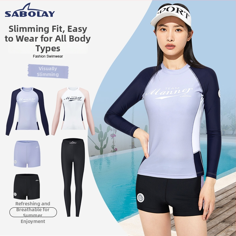 Ženské plavky s dlhým rukávom, rýchlo schnúce, konzervatívny strih, priliehavé, UV ochrana, podšívka 20% Spandex, 80% Nylon, 210 g/m2, s vankúšikom na prsia