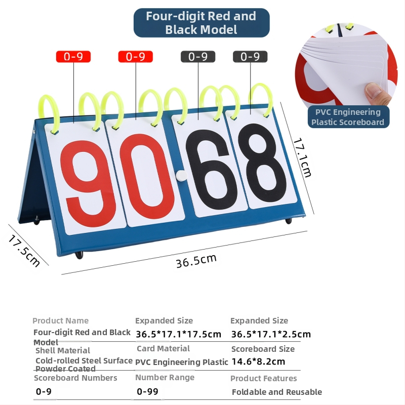 Daugiafunkcinė taškų kortelė – nešiojama PVC, sulankstoma, logotipo spausdinimas, pritaikytas apdorojimas; skirta krepšiniui, futbolui, tenisui, badmintonui, tinkliniui