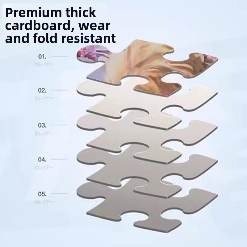 Ploché puzzle – papierový materiál, vzor kreslený/animovaný, možnosť prispôsobiť obrázkom, pre vek 7–14 rokov