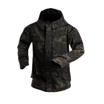 Kamufliažinė taktinė striukė - cheminių pluoštų mišinys, šilta ir vėją atstumianti, unisex, žiemai, pavasariui ir rudeniui