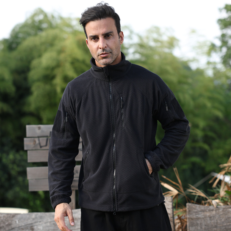 Taktinė fleece striukė su kamufliažo raštu, unisex, vėjo atspari, atspari dilimui, šilta, L3 Polar Fleece