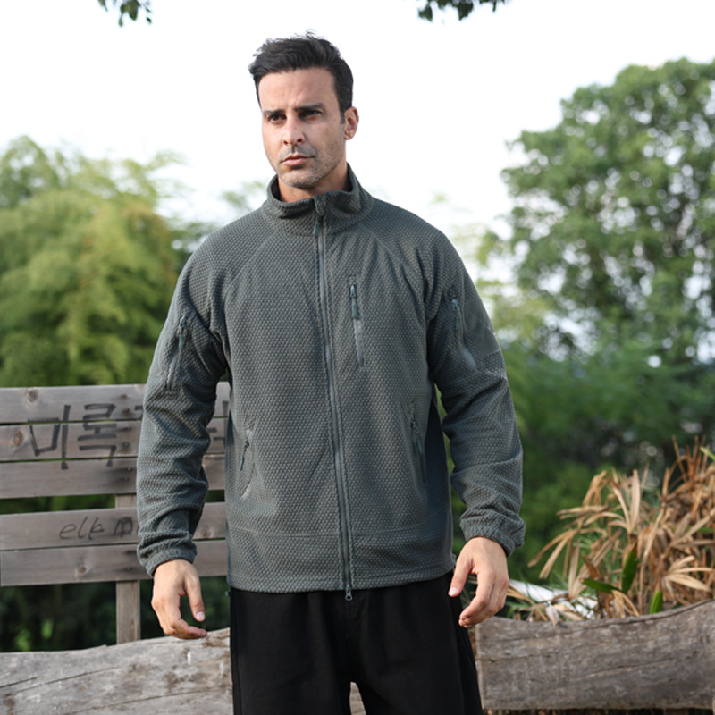 Taktinė fleece striukė su kamufliažo raštu, unisex, vėjo atspari, atspari dilimui, šilta, L3 Polar Fleece