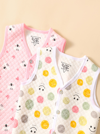 Vestă pentru copii pentru primăvară-toamnă-iarnă, călduroasă, cu trei straturi de umplutură din bumbac, exterior 100% bumbac, căptușeală din bumbac, închidere cu nasturi, fără glugă, pentru copii 3–8 ani