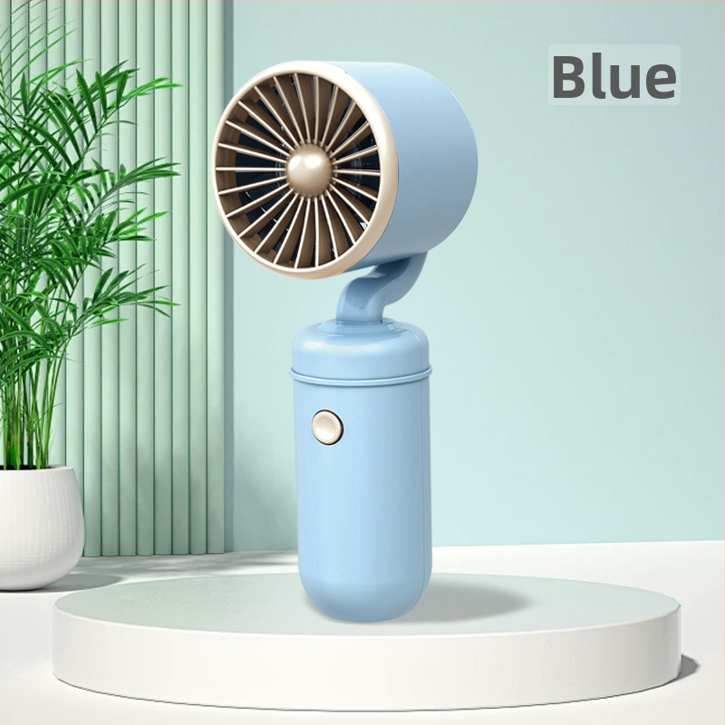USB įkrovamas rankinis mini ventiliatorius, 5 mentės, 3 greičiai, 5V, 300–500 mAh, veikimo laikas 1–3 valandos