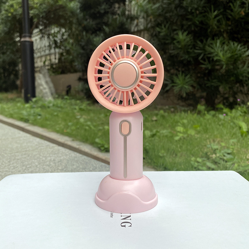 USB įkrovamas rankinis mini ventiliatorius, 5 mentės, 3 greičiai, 5V, 300–500 mAh, veikimo laikas 1–3 valandos