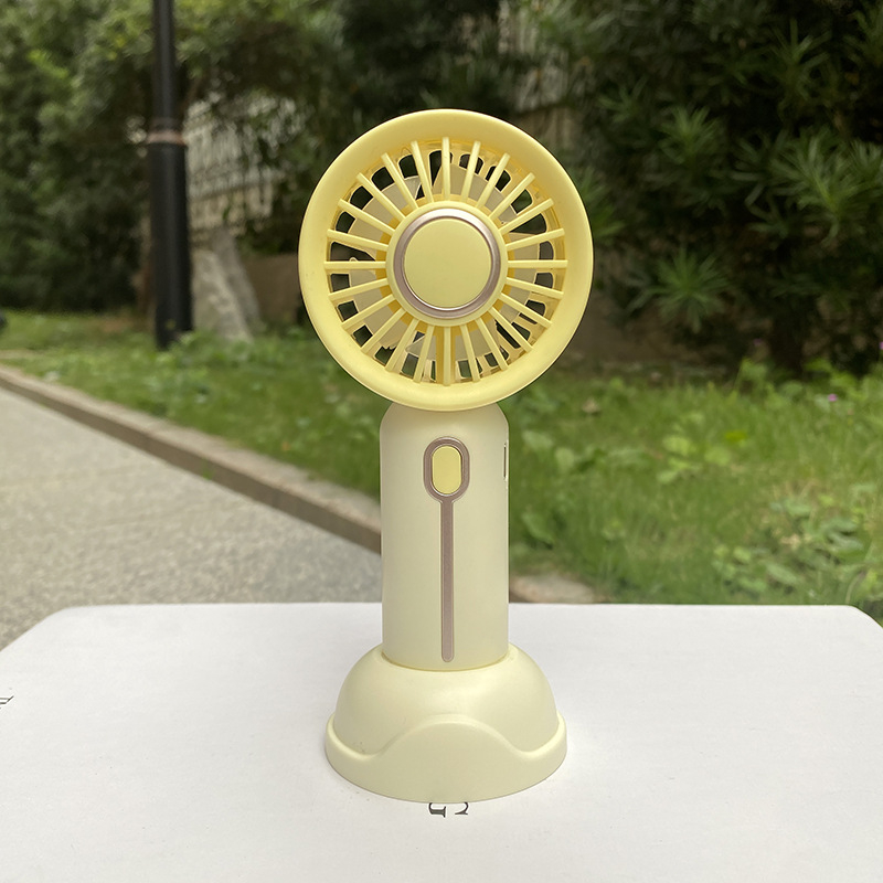 USB įkrovamas rankinis mini ventiliatorius, 5 mentės, 3 greičiai, 5V, 300–500 mAh, veikimo laikas 1–3 valandos
