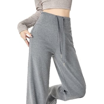 Ženske hlače s visokim strukom i ravnim krojem, 95% pamuk 5% elastan, Norika, casual japansko-korejski stil, jesen 2025