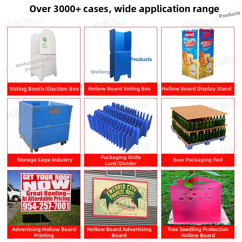 Antisztatikus PP üreges lemez, polipropilén, 2–12 mm vastagság, ROHS tanúsítvány, élelmiszer-csomagoláshoz alkalmas, testreszabás elérhető