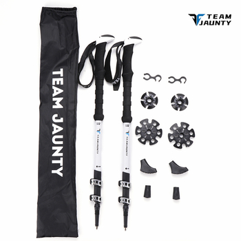 Trejosegmentinė lazda su išoriniu užraktu, 7075 aliuminio lydinys, ultra lengva, 700 g, modelis 7-3JWS(STTZ) – žygių komplektas