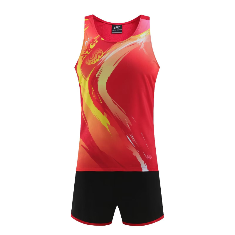 Zhongjian Unisex atlétikai edzés készlet: futó mellény – csíkos vagy kamufláž minta, 100% poliészter, alkalmas nyár, tavasz és ősz